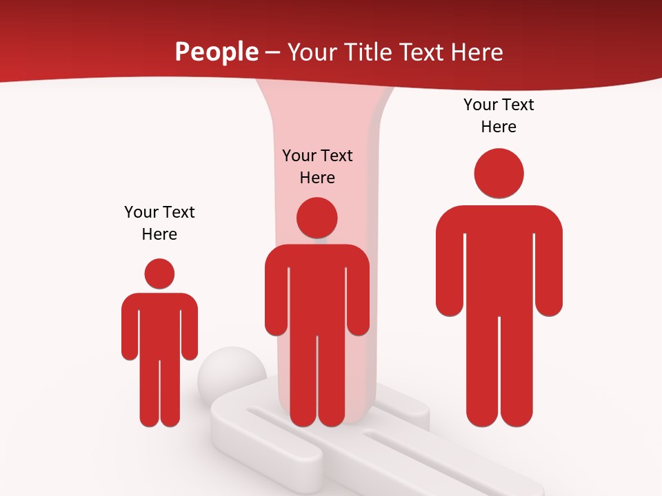 Red Lay Pedestal PowerPoint Template