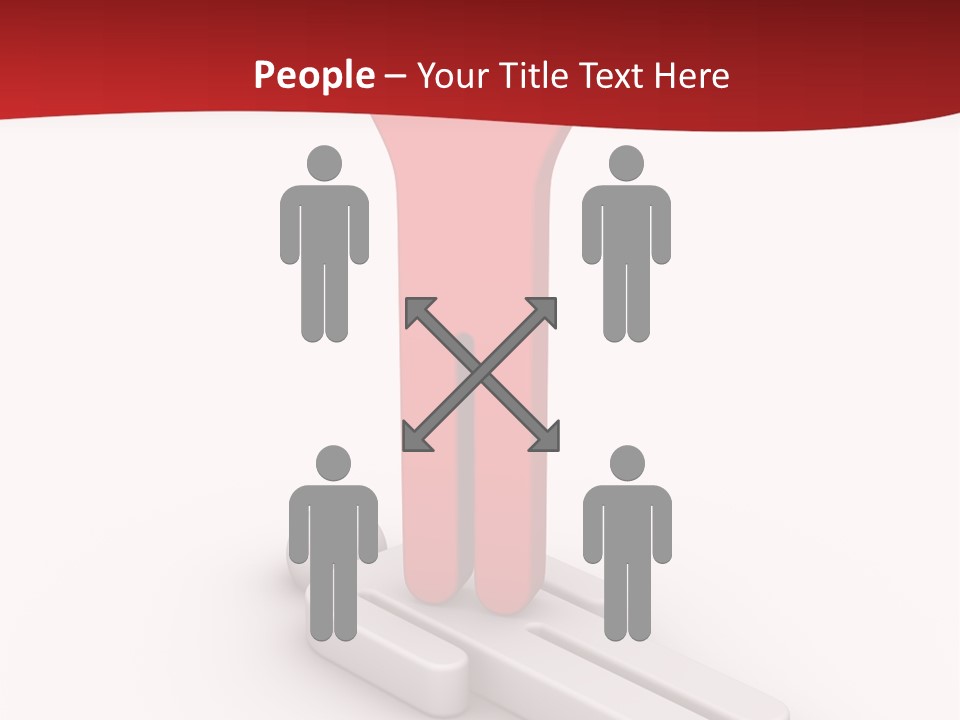 Red Lay Pedestal PowerPoint Template