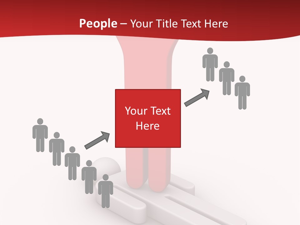 Red Lay Pedestal PowerPoint Template