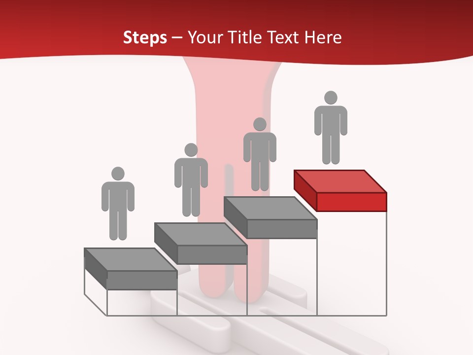 Red Lay Pedestal PowerPoint Template