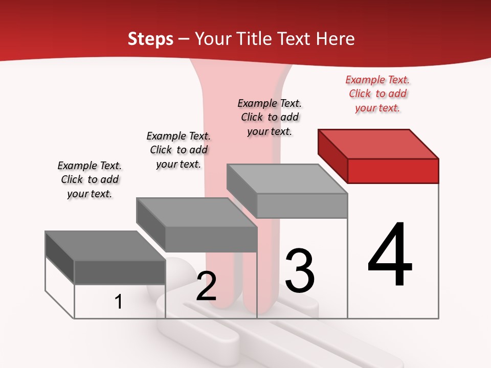 Red Lay Pedestal PowerPoint Template