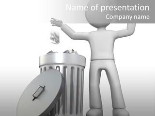 Ecology Container Grey PowerPoint Template