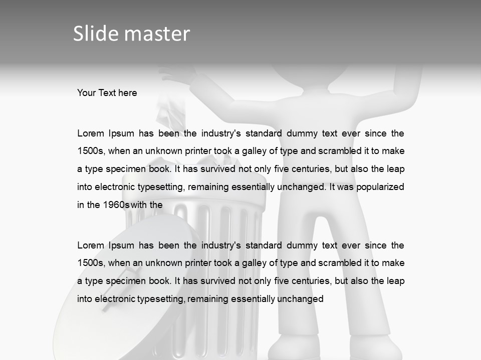 Ecology Container Grey PowerPoint Template