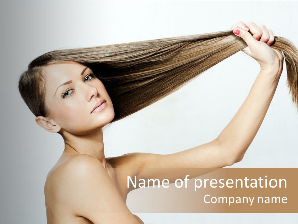 Texture Glamour Haircare PowerPoint Template