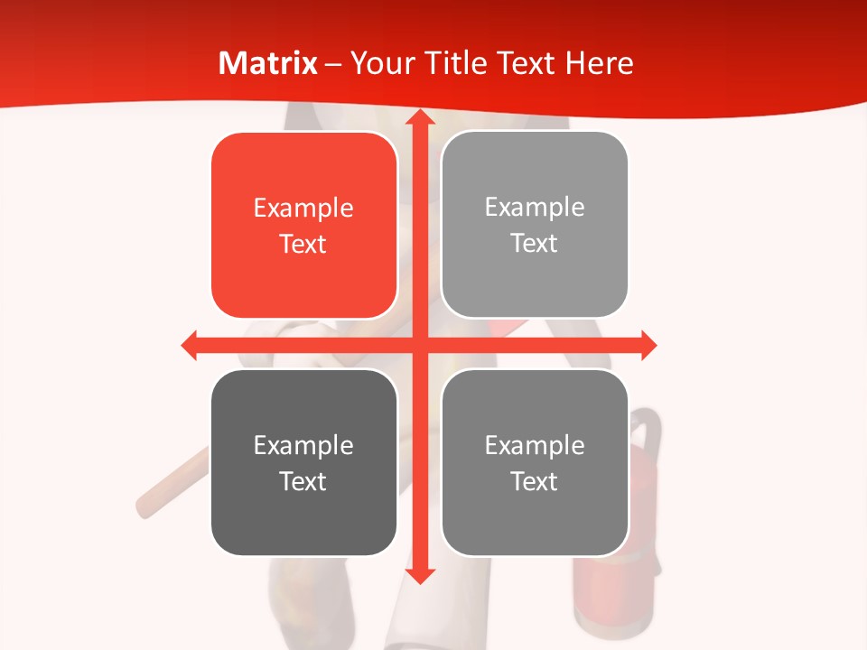 A Person With A Fireman's Hat And Holding A Fire Extinguis PowerPoint Template