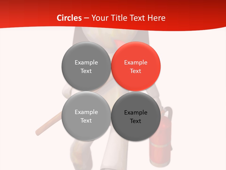 A Person With A Fireman's Hat And Holding A Fire Extinguis PowerPoint Template