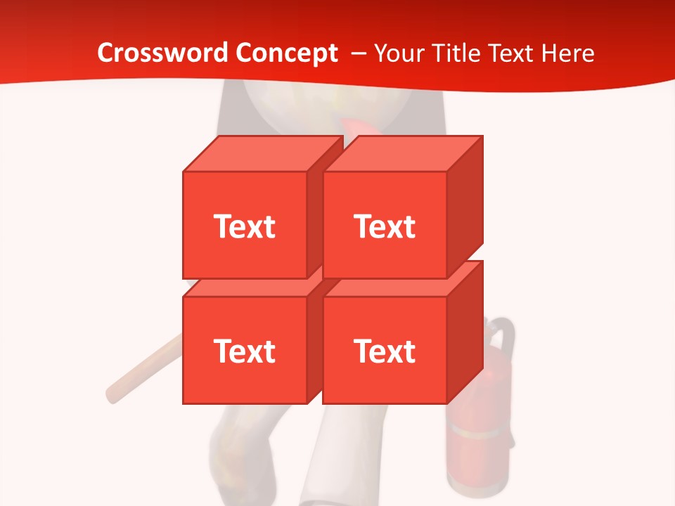 A Person With A Fireman's Hat And Holding A Fire Extinguis PowerPoint Template