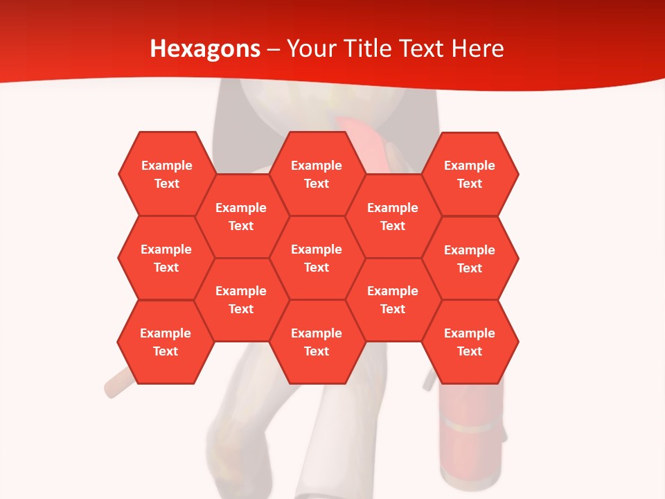 A Person With A Fireman's Hat And Holding A Fire Extinguis PowerPoint Template