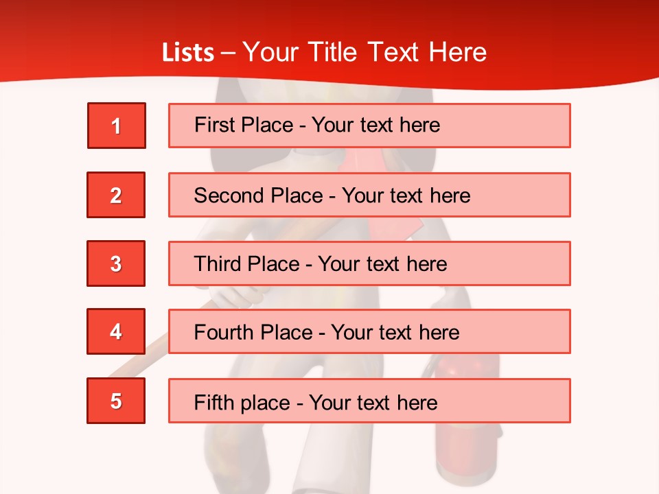 A Person With A Fireman's Hat And Holding A Fire Extinguis PowerPoint Template