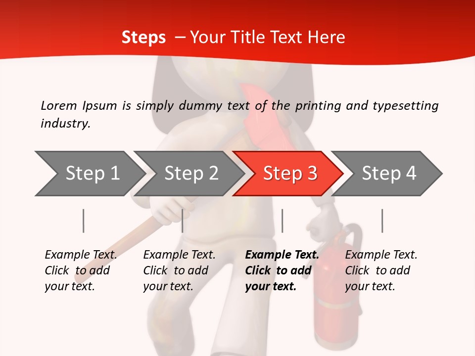 A Person With A Fireman's Hat And Holding A Fire Extinguis PowerPoint Template