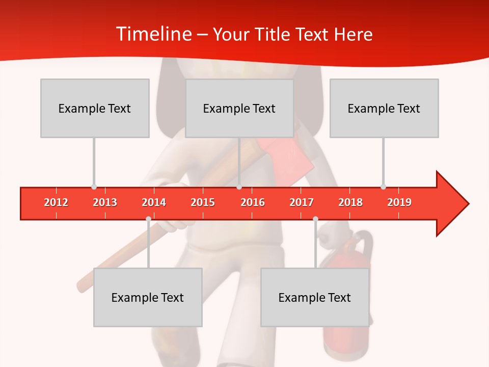 A Person With A Fireman's Hat And Holding A Fire Extinguis PowerPoint Template