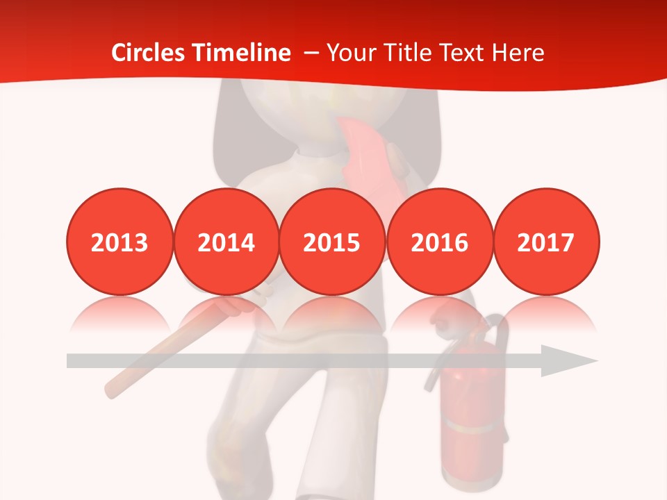 A Person With A Fireman's Hat And Holding A Fire Extinguis PowerPoint Template