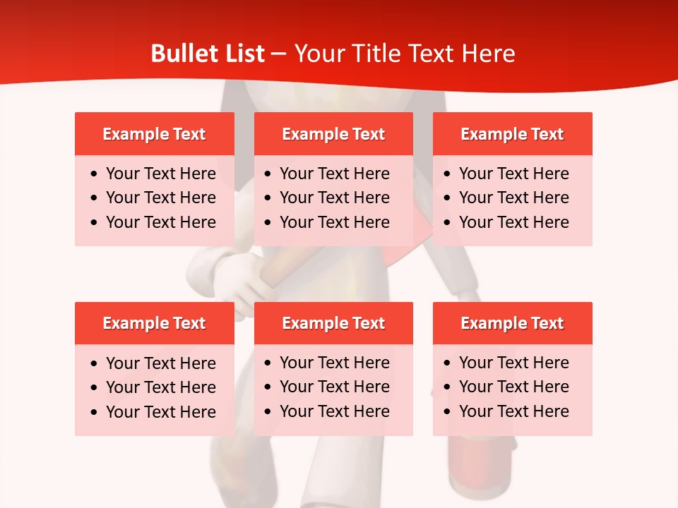 A Person With A Fireman's Hat And Holding A Fire Extinguis PowerPoint Template