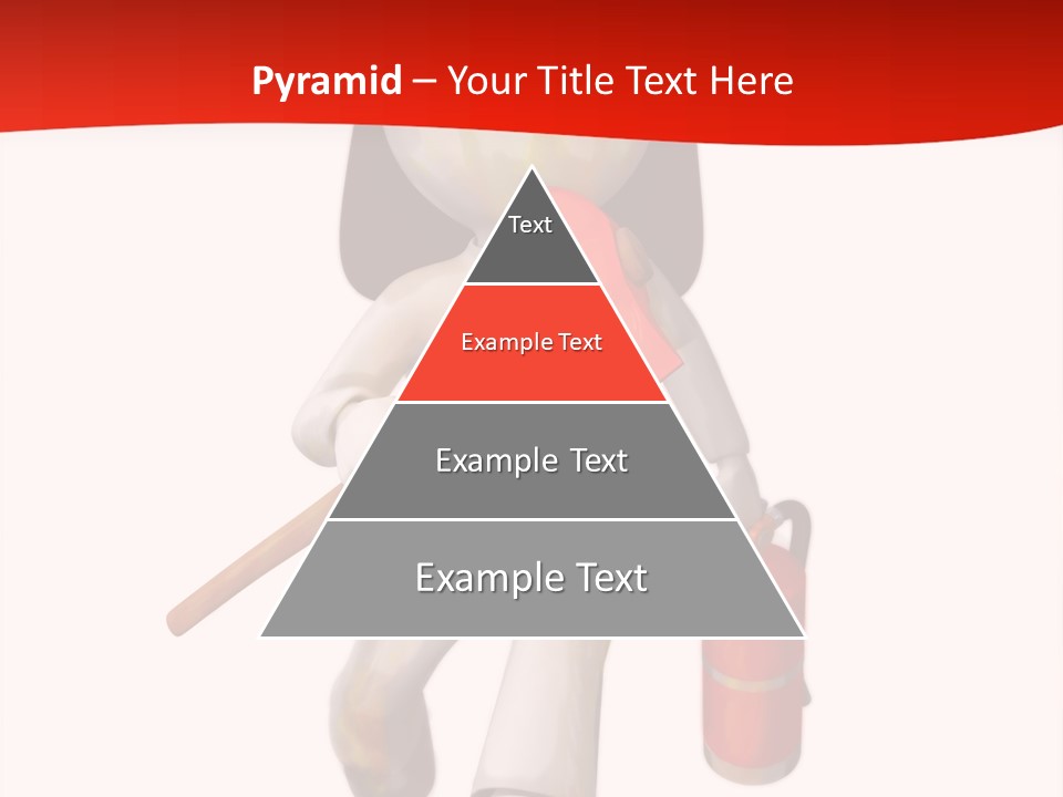 A Person With A Fireman's Hat And Holding A Fire Extinguis PowerPoint Template