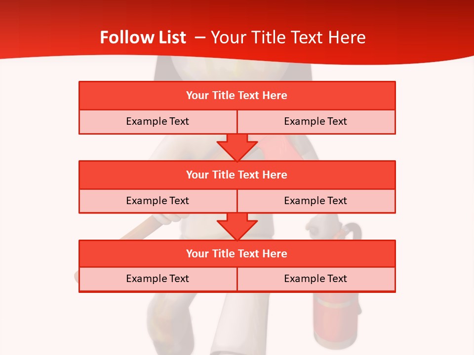 A Person With A Fireman's Hat And Holding A Fire Extinguis PowerPoint Template