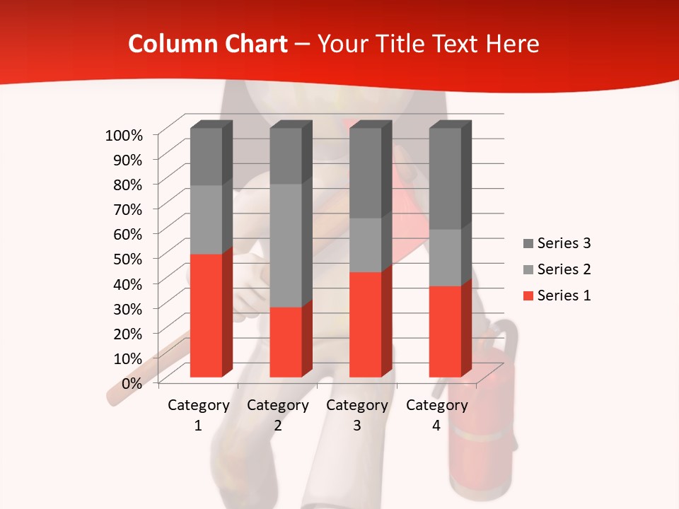 A Person With A Fireman's Hat And Holding A Fire Extinguis PowerPoint Template