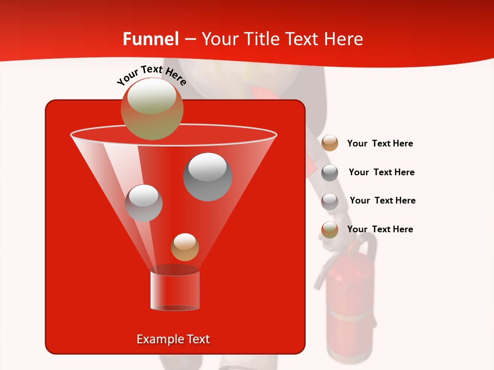 A Person With A Fireman's Hat And Holding A Fire Extinguis PowerPoint Template