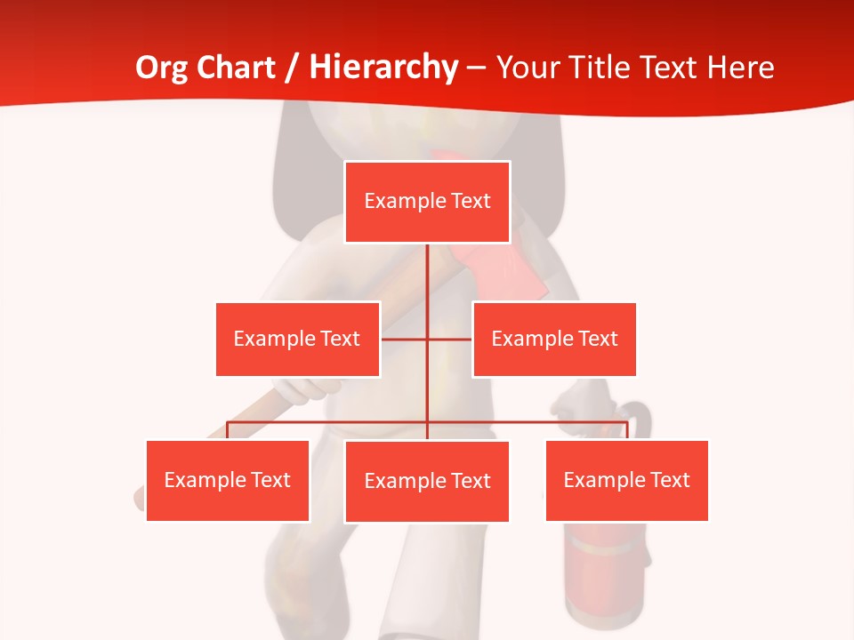 A Person With A Fireman's Hat And Holding A Fire Extinguis PowerPoint Template