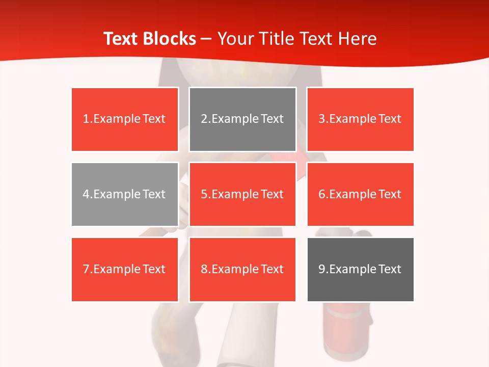 A Person With A Fireman's Hat And Holding A Fire Extinguis PowerPoint Template