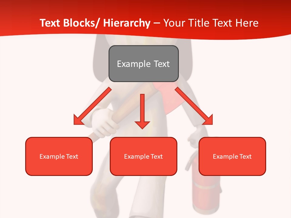 A Person With A Fireman's Hat And Holding A Fire Extinguis PowerPoint Template