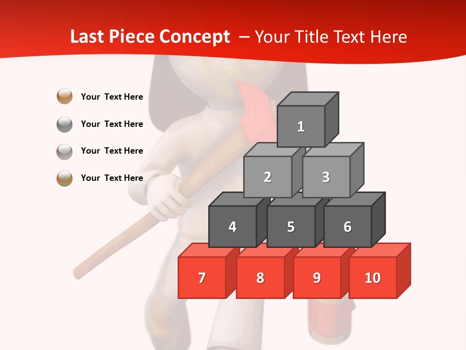 A Person With A Fireman's Hat And Holding A Fire Extinguis PowerPoint Template