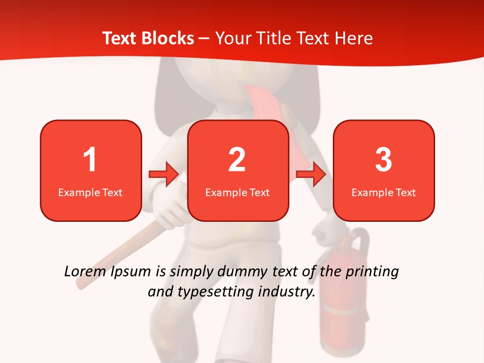 A Person With A Fireman's Hat And Holding A Fire Extinguis PowerPoint Template