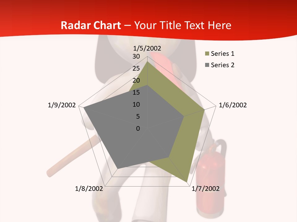 A Person With A Fireman's Hat And Holding A Fire Extinguis PowerPoint Template