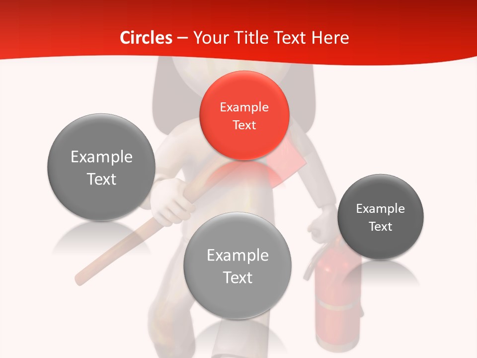 A Person With A Fireman's Hat And Holding A Fire Extinguis PowerPoint Template