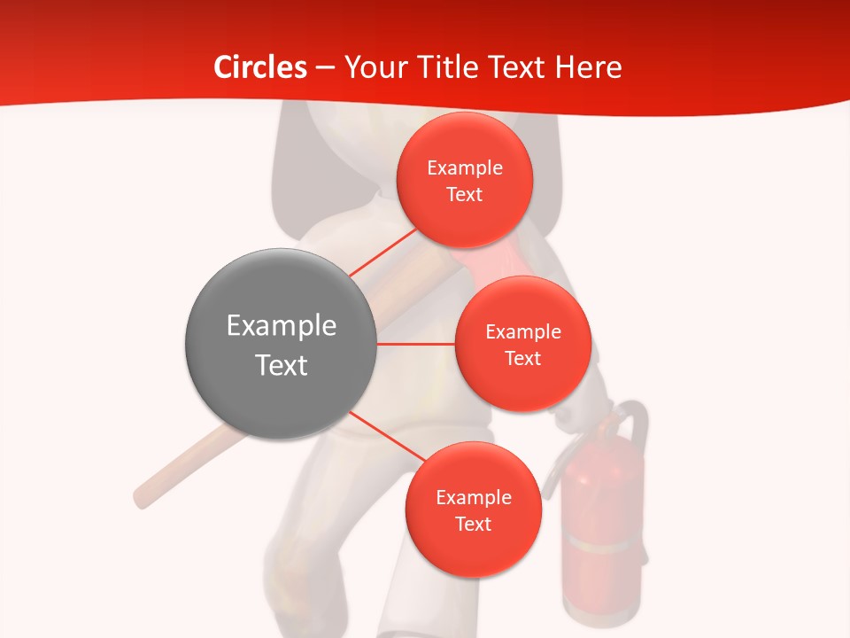 A Person With A Fireman's Hat And Holding A Fire Extinguis PowerPoint Template