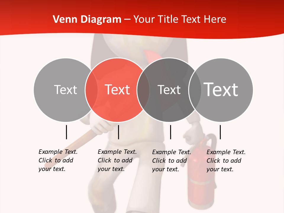 A Person With A Fireman's Hat And Holding A Fire Extinguis PowerPoint Template