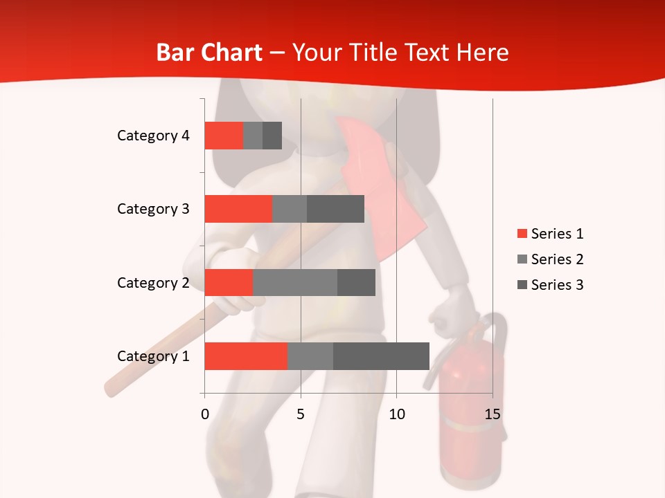 A Person With A Fireman's Hat And Holding A Fire Extinguis PowerPoint Template