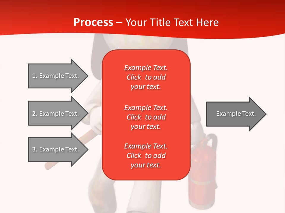 A Person With A Fireman's Hat And Holding A Fire Extinguis PowerPoint Template