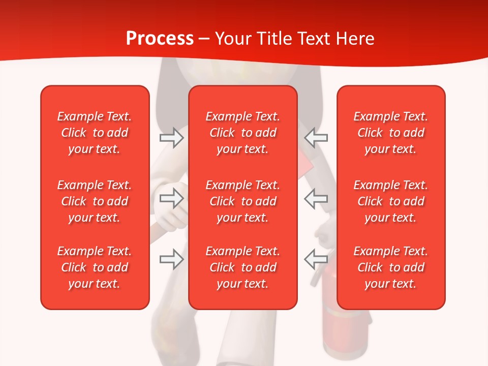 A Person With A Fireman's Hat And Holding A Fire Extinguis PowerPoint Template