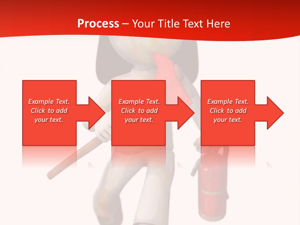 A Person With A Fireman's Hat And Holding A Fire Extinguis PowerPoint Template