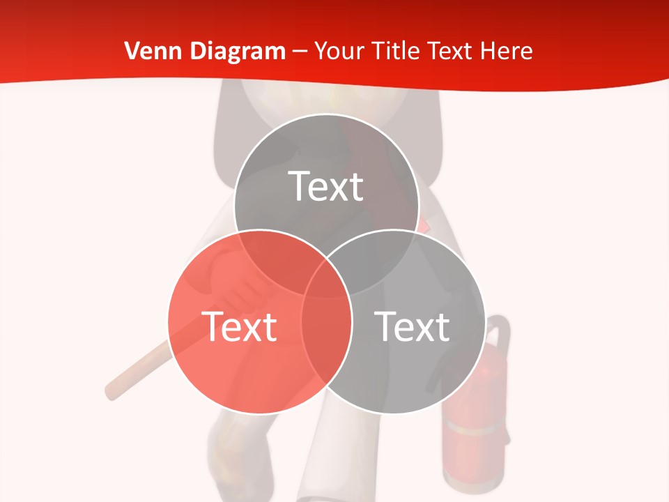 A Person With A Fireman's Hat And Holding A Fire Extinguis PowerPoint Template