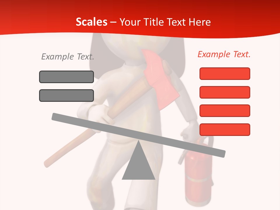 A Person With A Fireman's Hat And Holding A Fire Extinguis PowerPoint Template