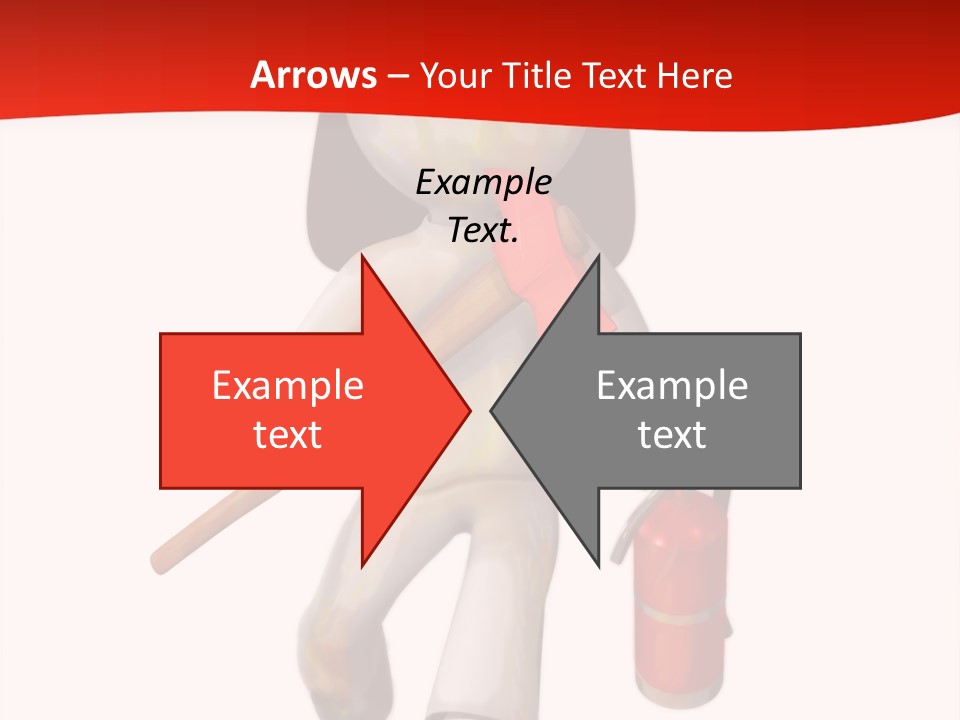 A Person With A Fireman's Hat And Holding A Fire Extinguis PowerPoint Template