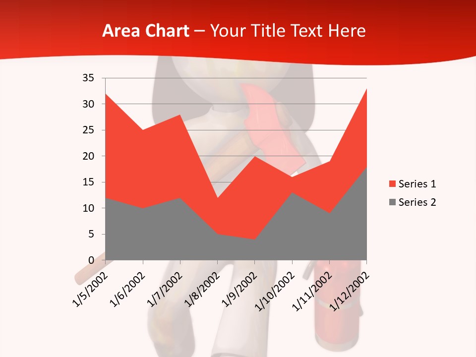 A Person With A Fireman's Hat And Holding A Fire Extinguis PowerPoint Template