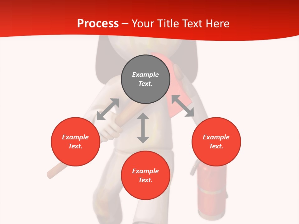 A Person With A Fireman's Hat And Holding A Fire Extinguis PowerPoint Template