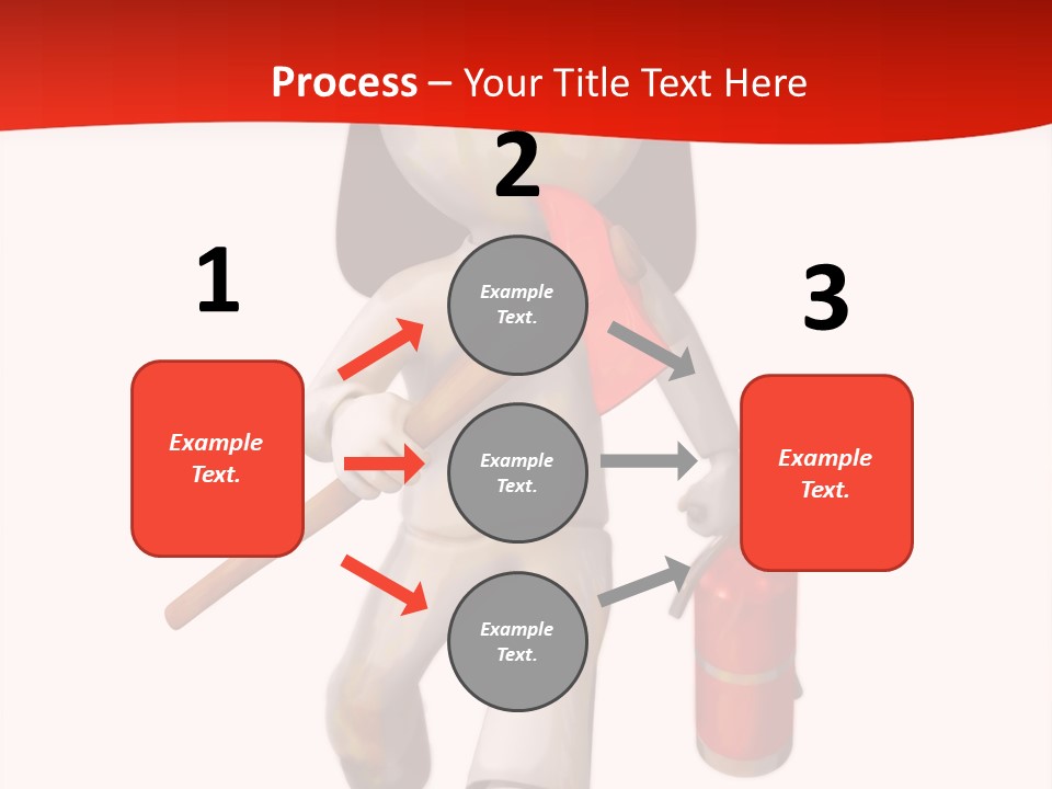 A Person With A Fireman's Hat And Holding A Fire Extinguis PowerPoint Template