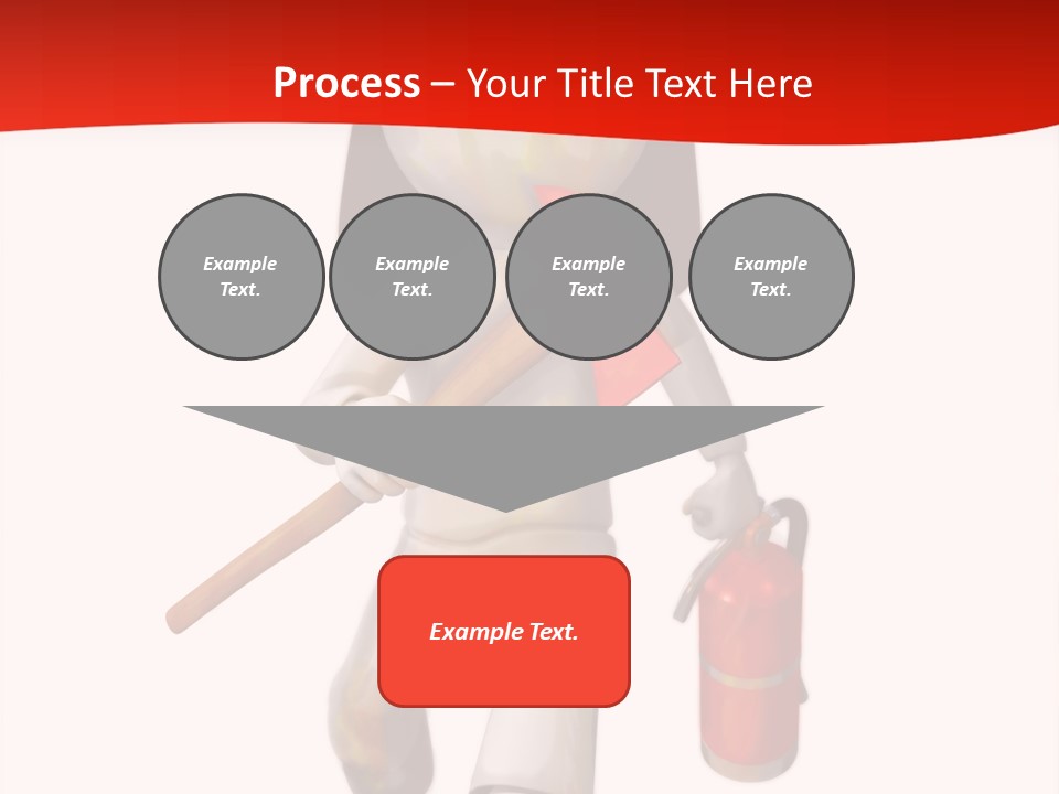 A Person With A Fireman's Hat And Holding A Fire Extinguis PowerPoint Template