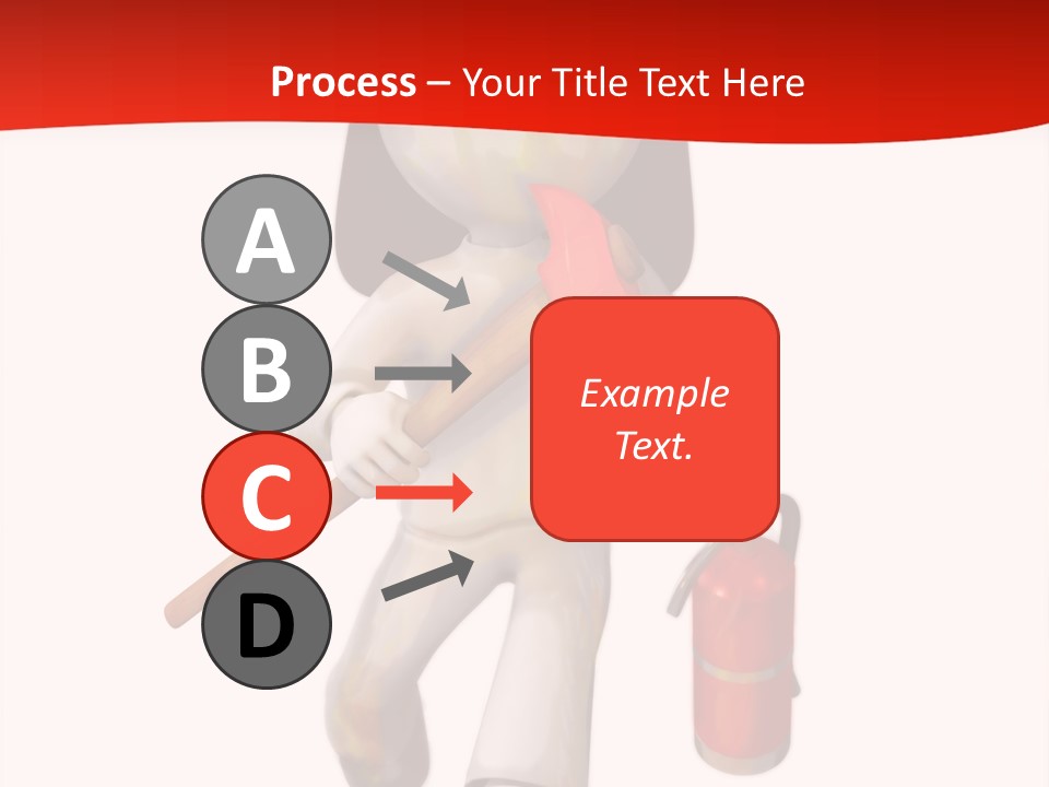 A Person With A Fireman's Hat And Holding A Fire Extinguis PowerPoint Template