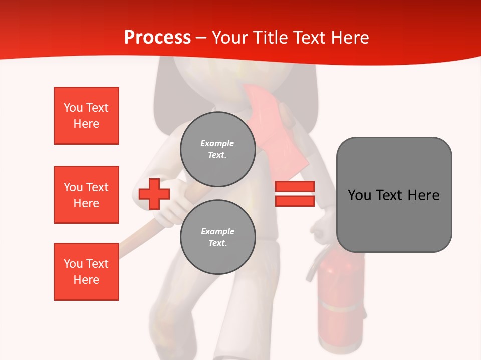 A Person With A Fireman's Hat And Holding A Fire Extinguis PowerPoint Template