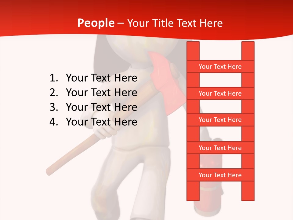 A Person With A Fireman's Hat And Holding A Fire Extinguis PowerPoint Template