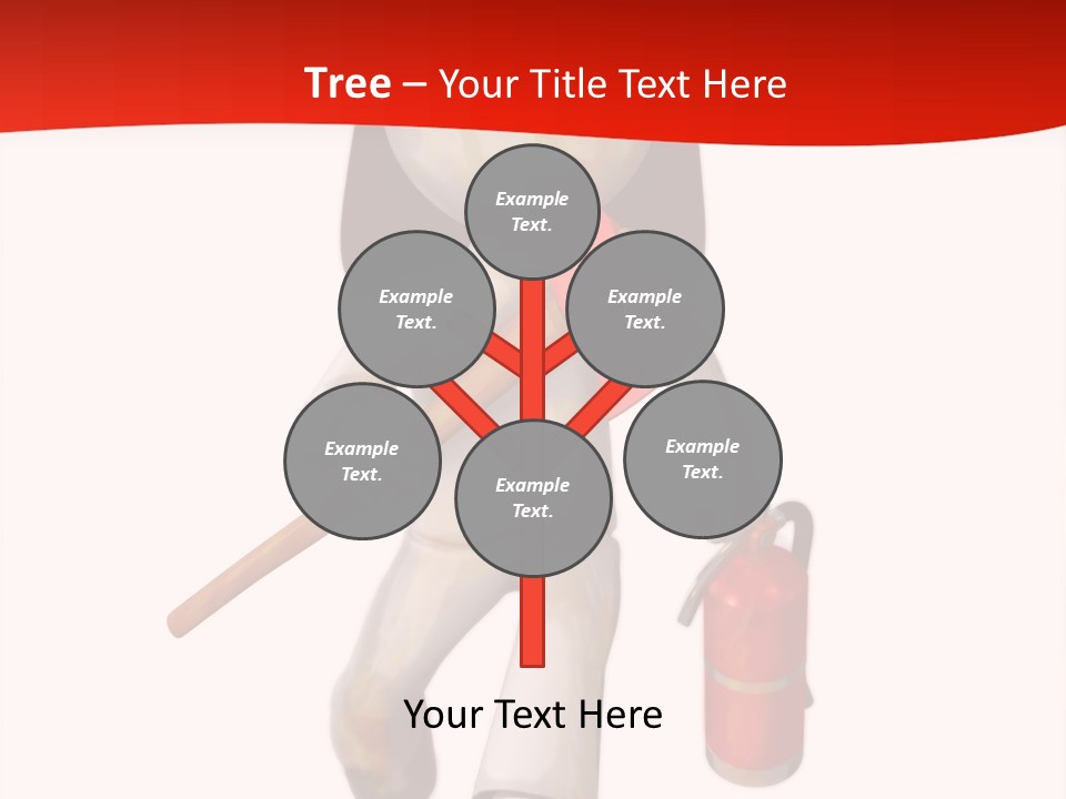 A Person With A Fireman's Hat And Holding A Fire Extinguis PowerPoint Template