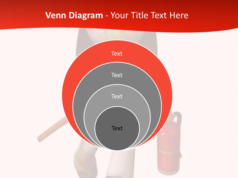 A Person With A Fireman's Hat And Holding A Fire Extinguis PowerPoint Template