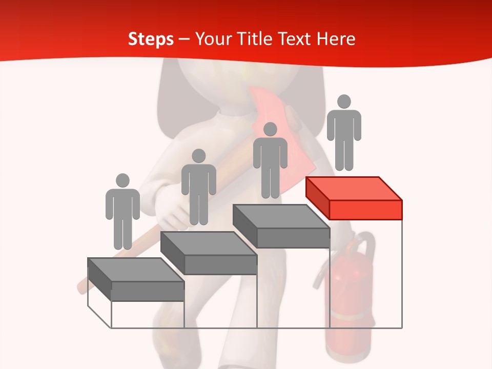 A Person With A Fireman's Hat And Holding A Fire Extinguis PowerPoint Template