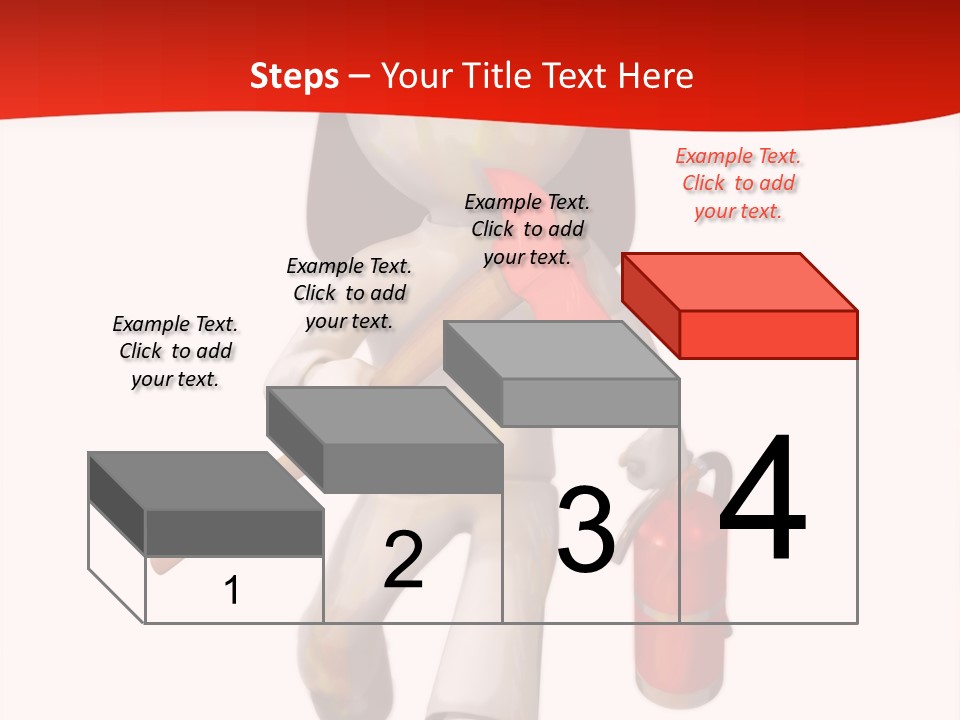 A Person With A Fireman's Hat And Holding A Fire Extinguis PowerPoint Template