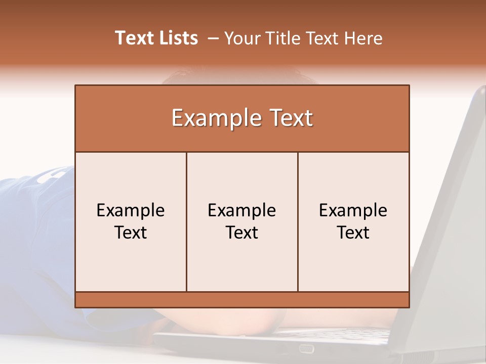 A Young Boy Laying On His Stomach Using A Laptop PowerPoint Template