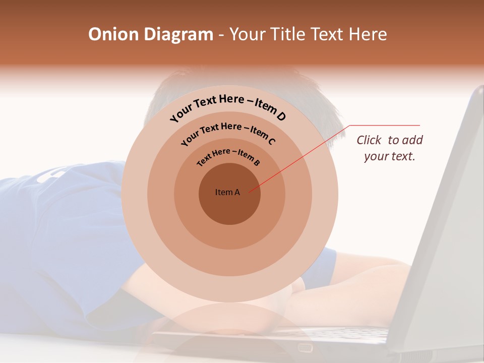 A Young Boy Laying On His Stomach Using A Laptop PowerPoint Template